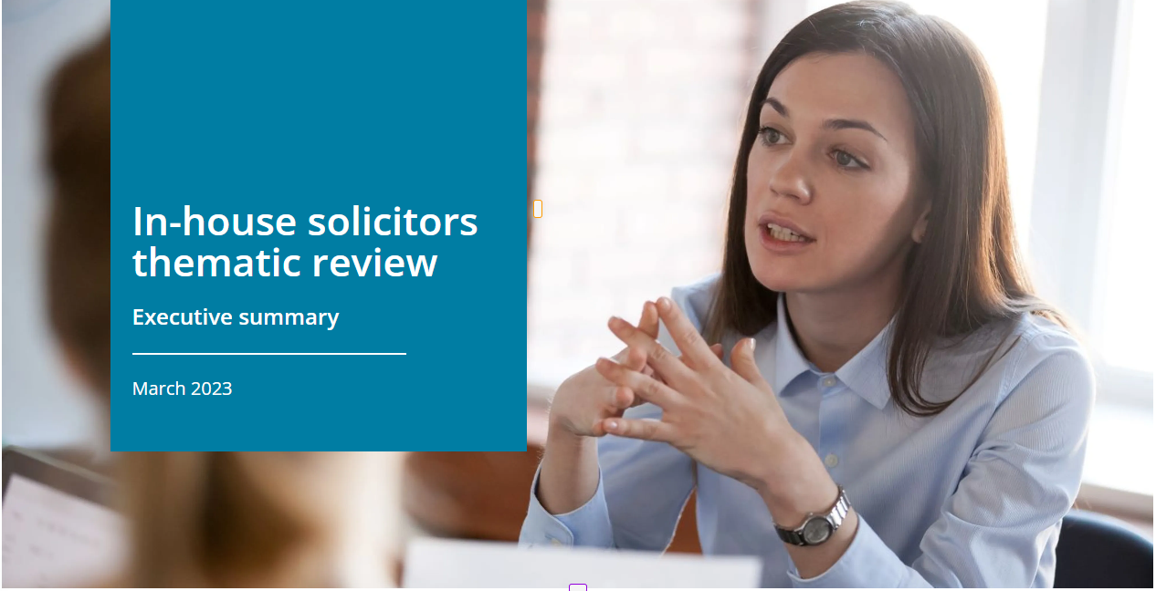 SRA | In-house Solicitors Thematic Review | Solicitors Regulation Authority