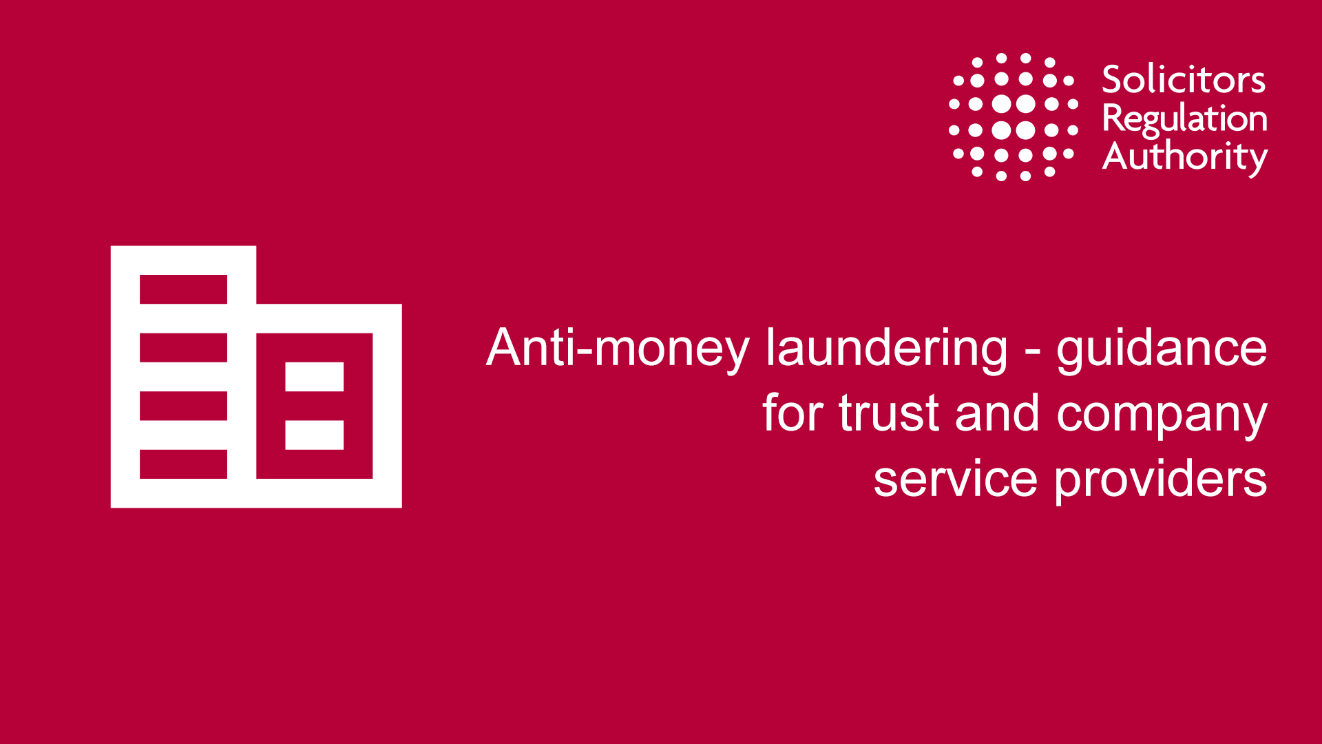 SRA | Anti-money Laundering – Guidance For Trust And Company Service ...